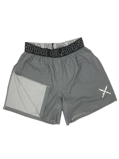 High Split MMA Shorts (Grey)