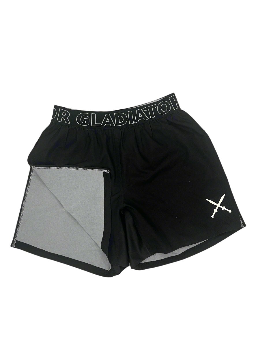 High Split MMA Shorts (Black)